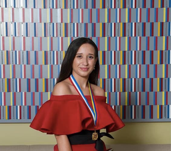 Graduation ceremony photo of Sandra