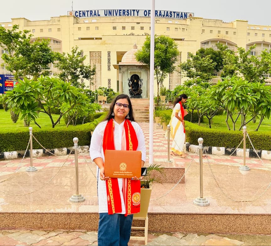 Graduation ceremony photo of Shivanshi