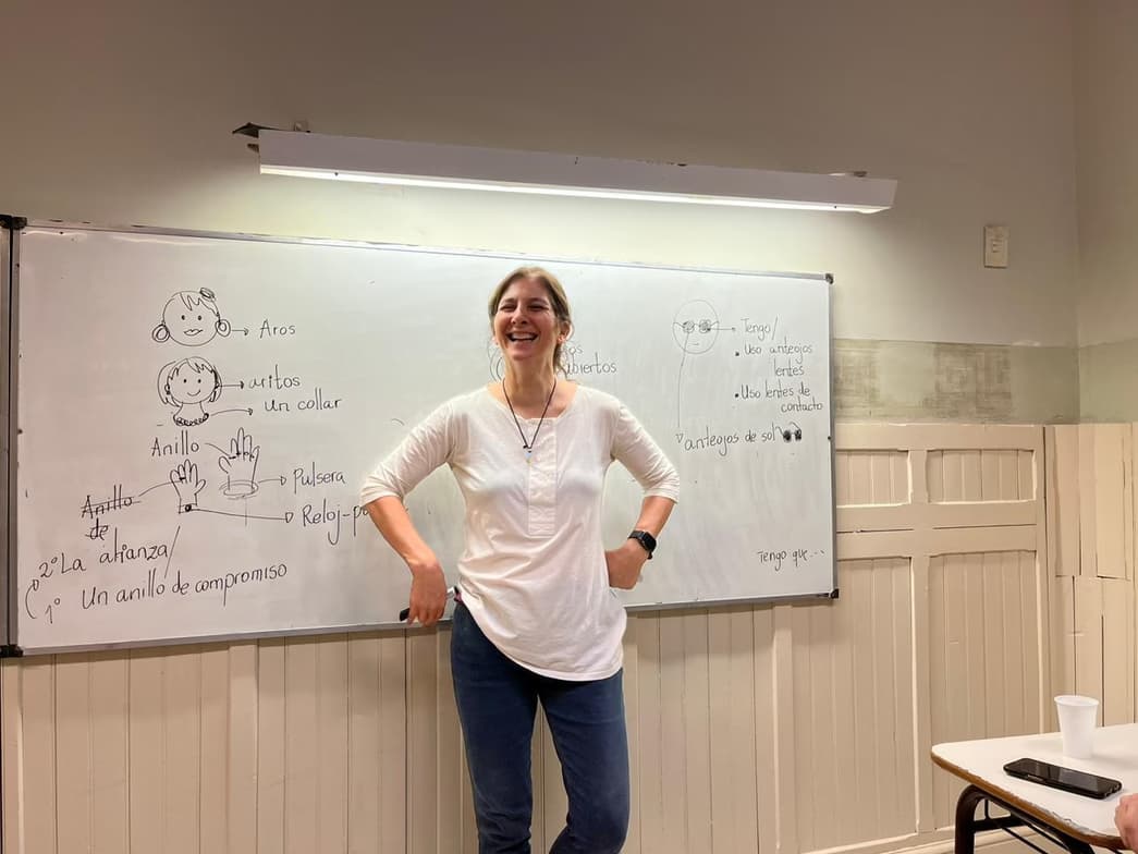 Teaching setup of Veronica for private tutoring