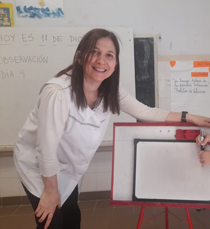 Veronica conducting a lesson