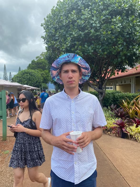 Travel snapshot of Pavlo during a trip