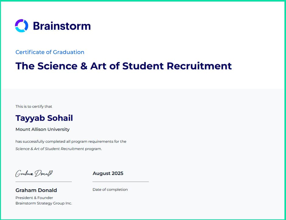 Verified degree or teaching certification of Muhammad Tayyab