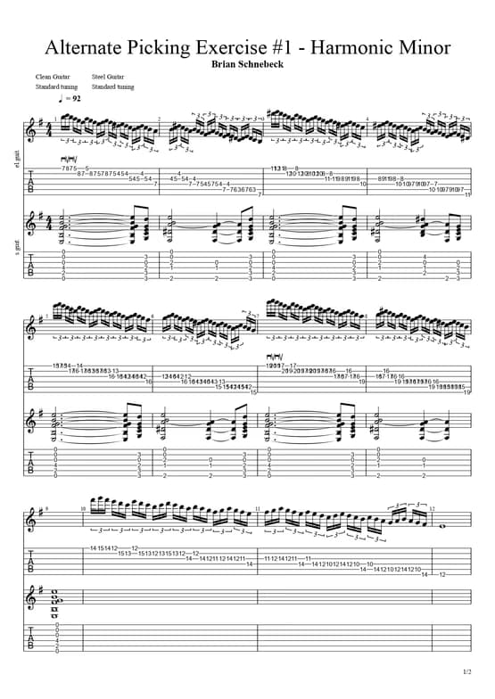 Guitar learning materials by Brian