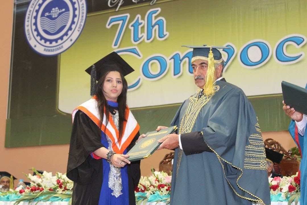 Graduation ceremony photo of Shadab