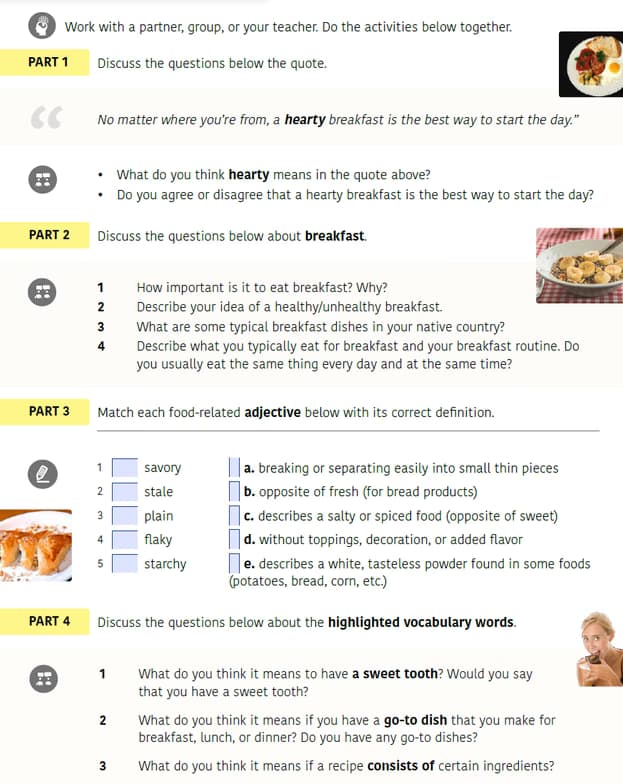 English learning materials by James