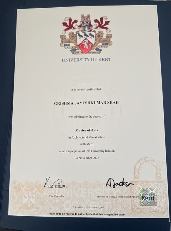 Verified degree or teaching certification of Grishma