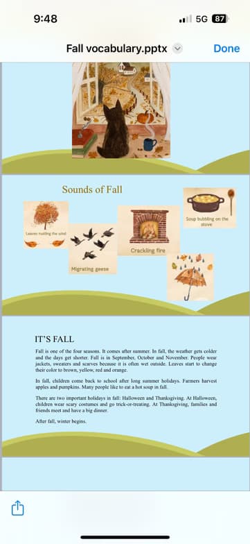 English learning materials by Olga