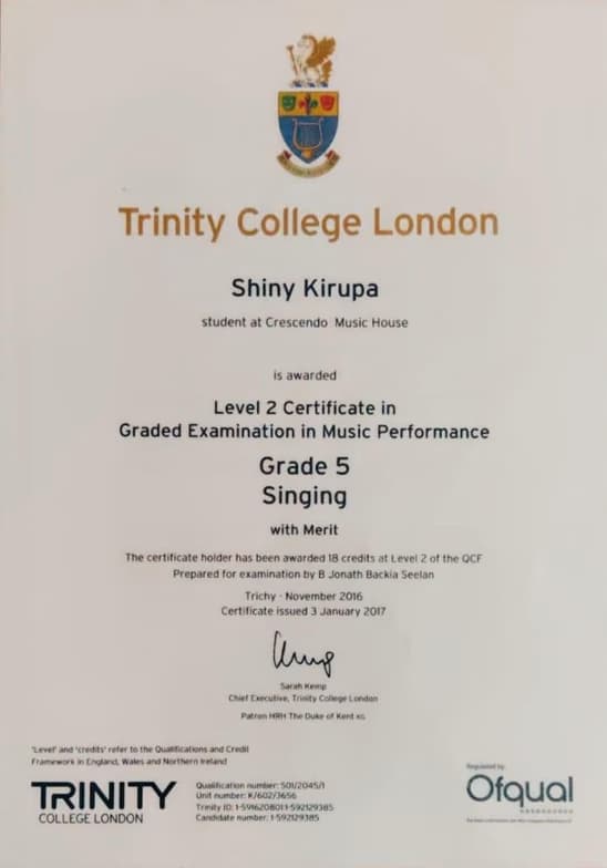Verified degree or teaching certification of Shiny