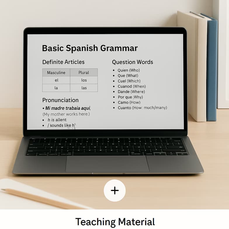 Spanish learning materials by Eugene