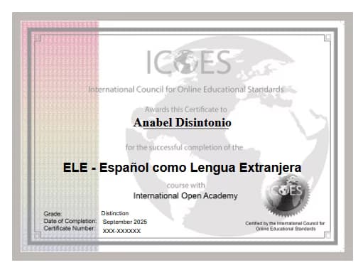 Verified degree or teaching certification of Anabel