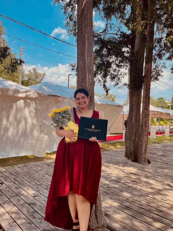 Graduation ceremony photo of Vanshika