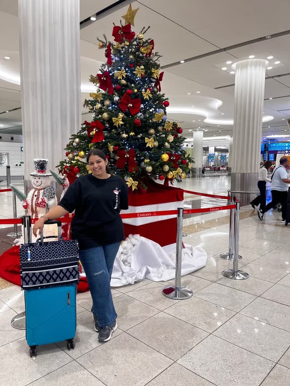 Travel snapshot of Vanshika during a trip