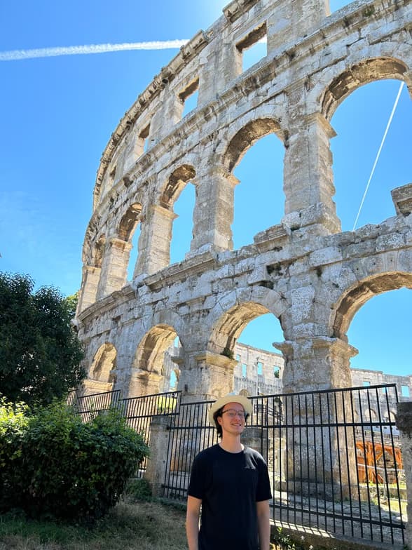 Travel snapshot of Attila during a trip