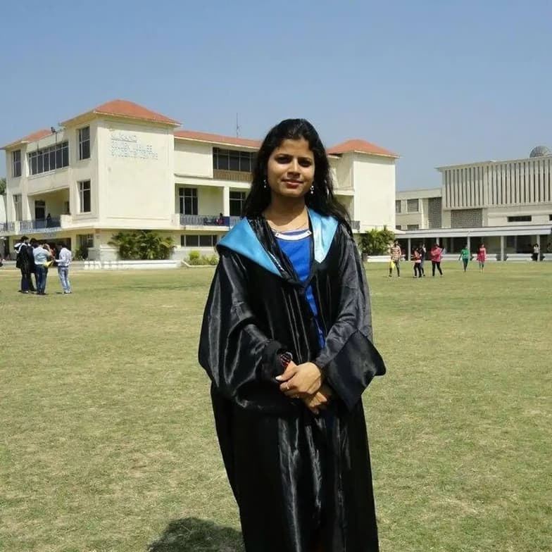 Graduation ceremony photo of Sapna