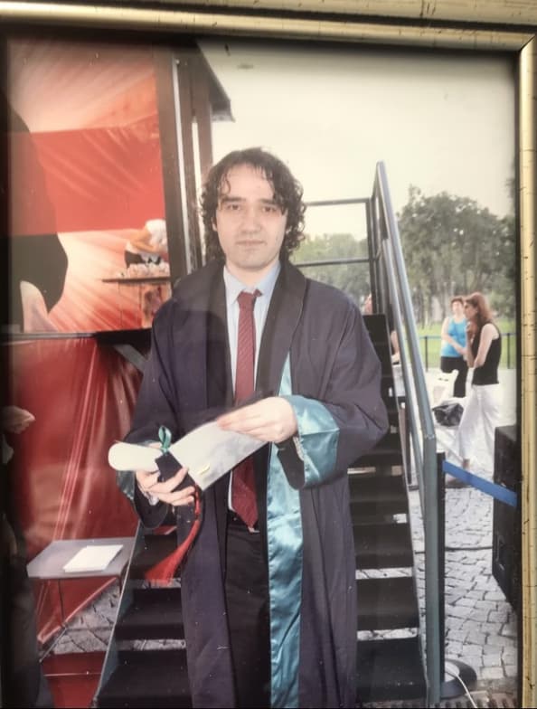 Graduation ceremony photo of Bulent