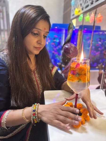 Kanika enjoying a hobby outside teaching