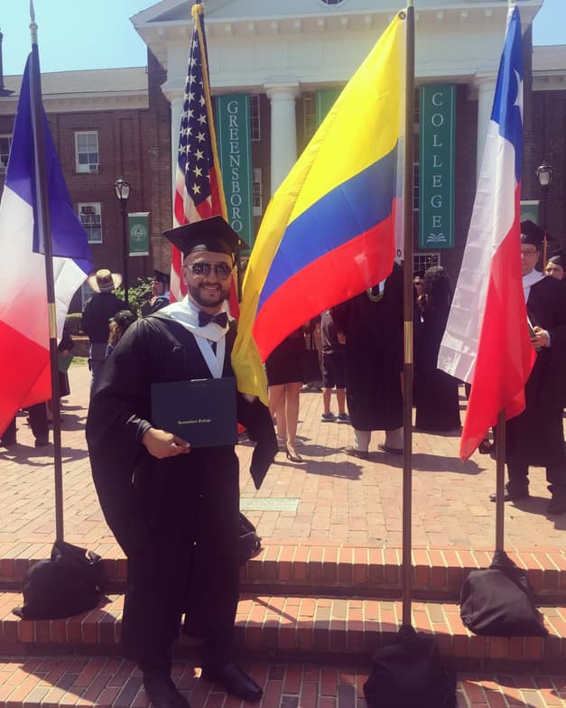 Graduation ceremony photo of Jonathan