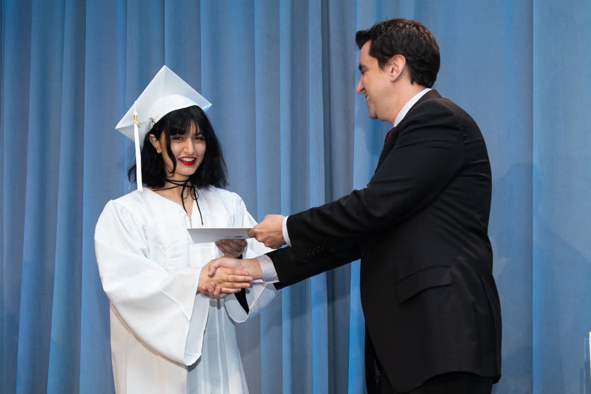 Graduation ceremony photo of Olive