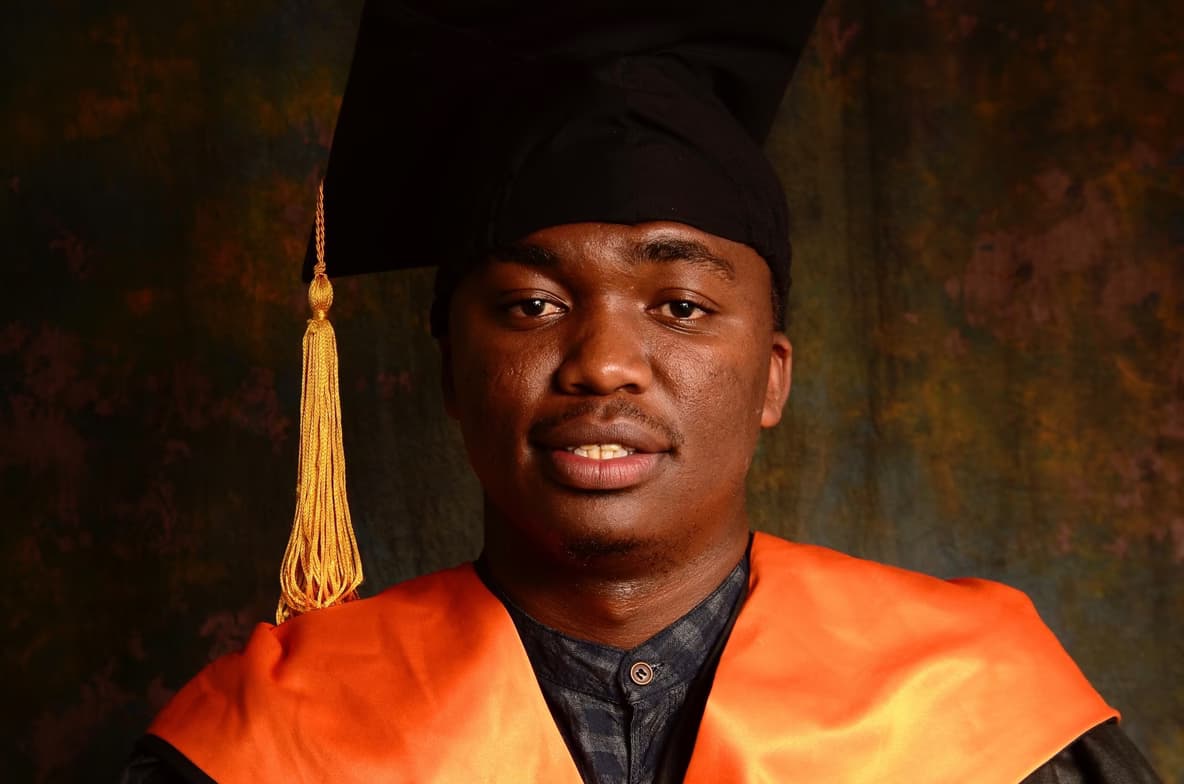 Graduation ceremony photo of Dominick