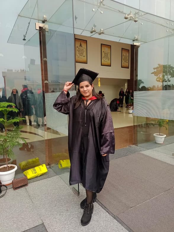 Graduation ceremony photo of Kritika
