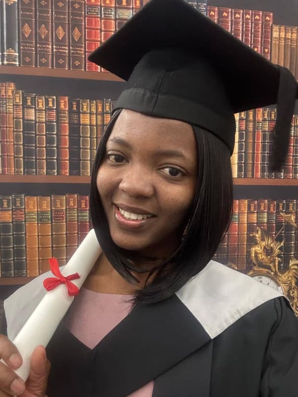 Graduation ceremony photo of Ruth