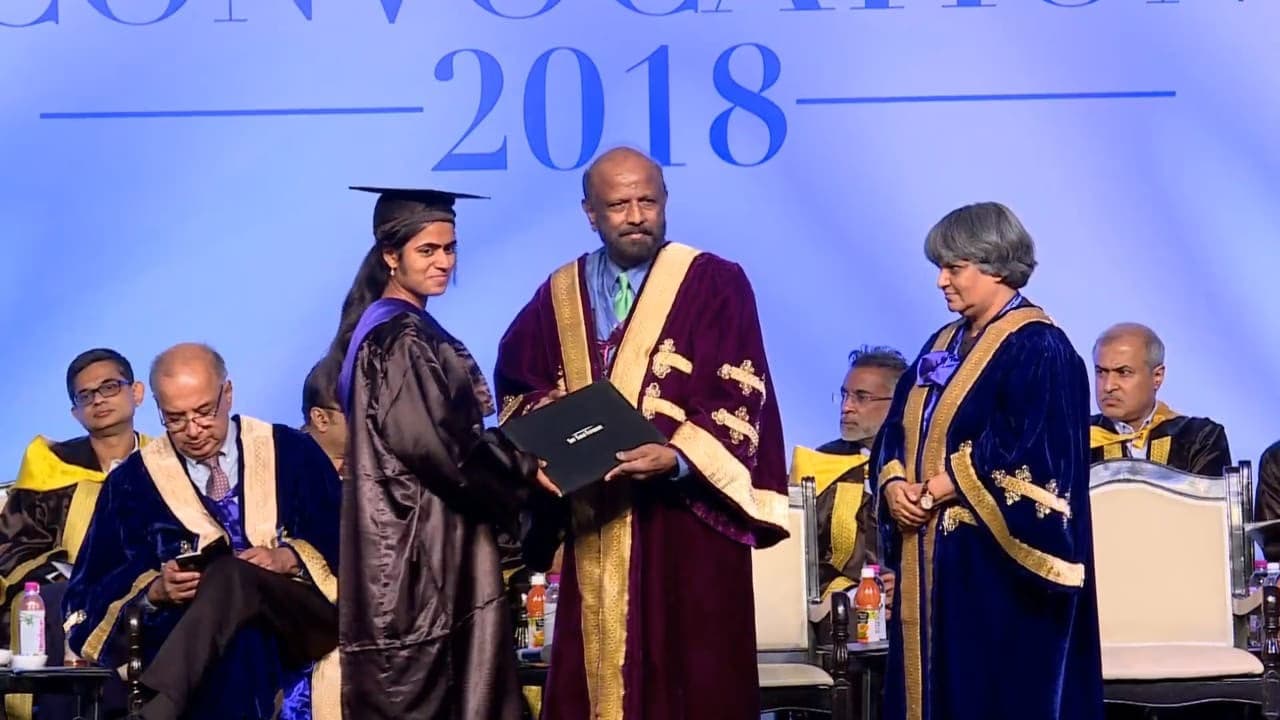 Graduation ceremony photo of Mahalakshmi