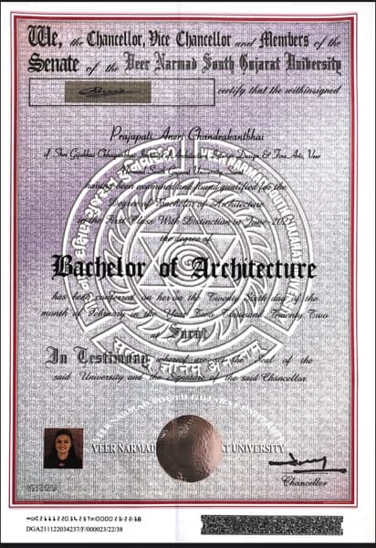 Aneri graduated from University for the creative Arts