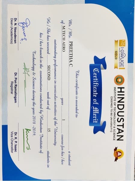 Preetha graduated from Jain University