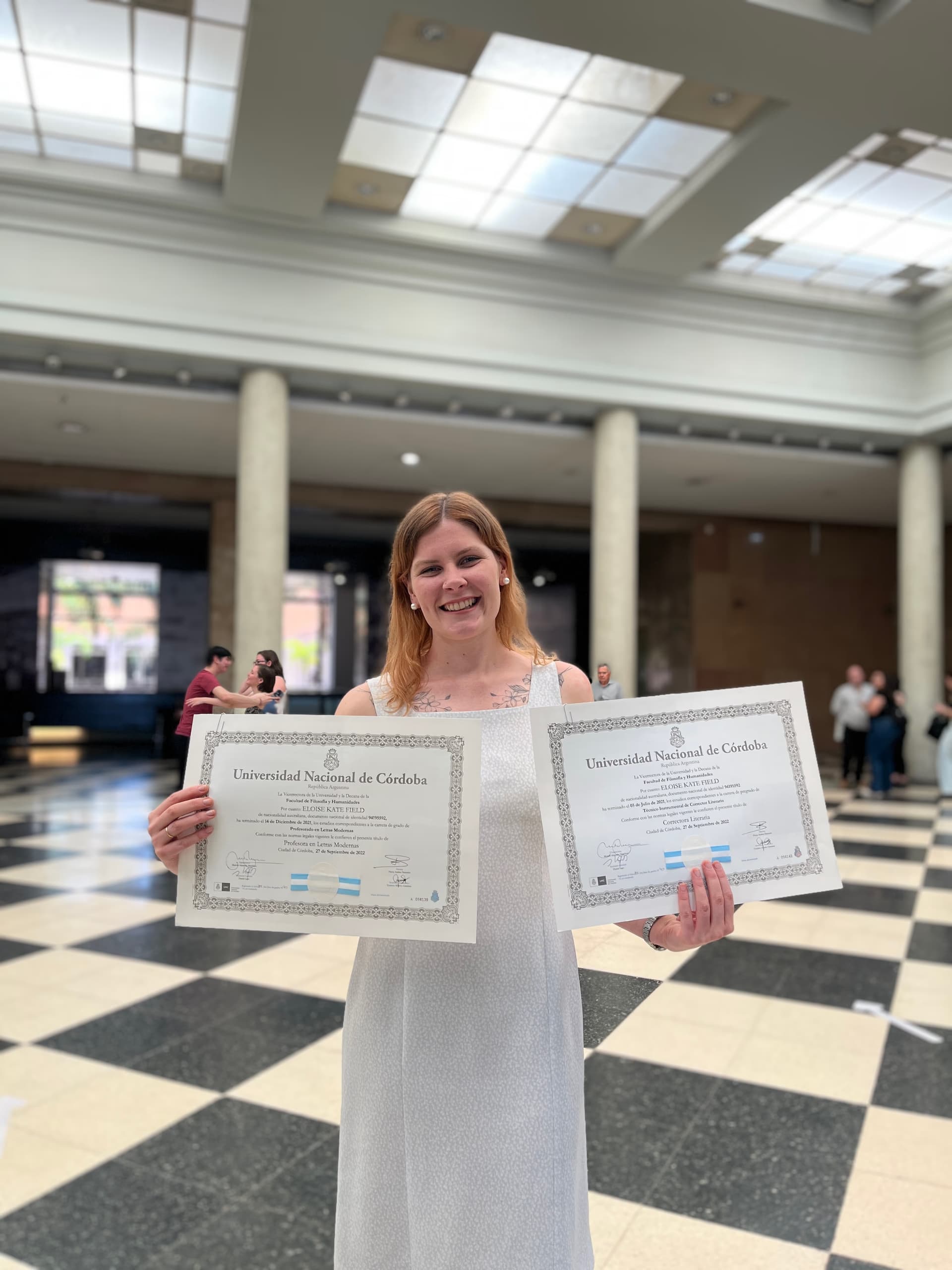 Eloise graduated from Universidad Nacional de Córdoba