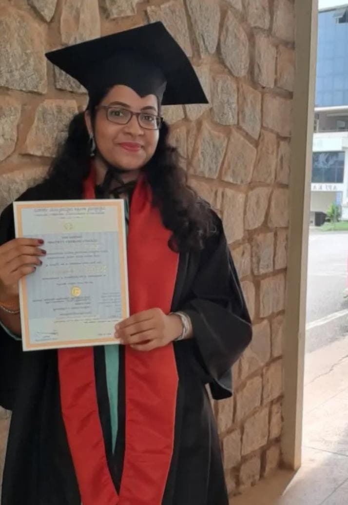 Glenita Shareen graduated from NMAM Institute of Technology, Nitte
