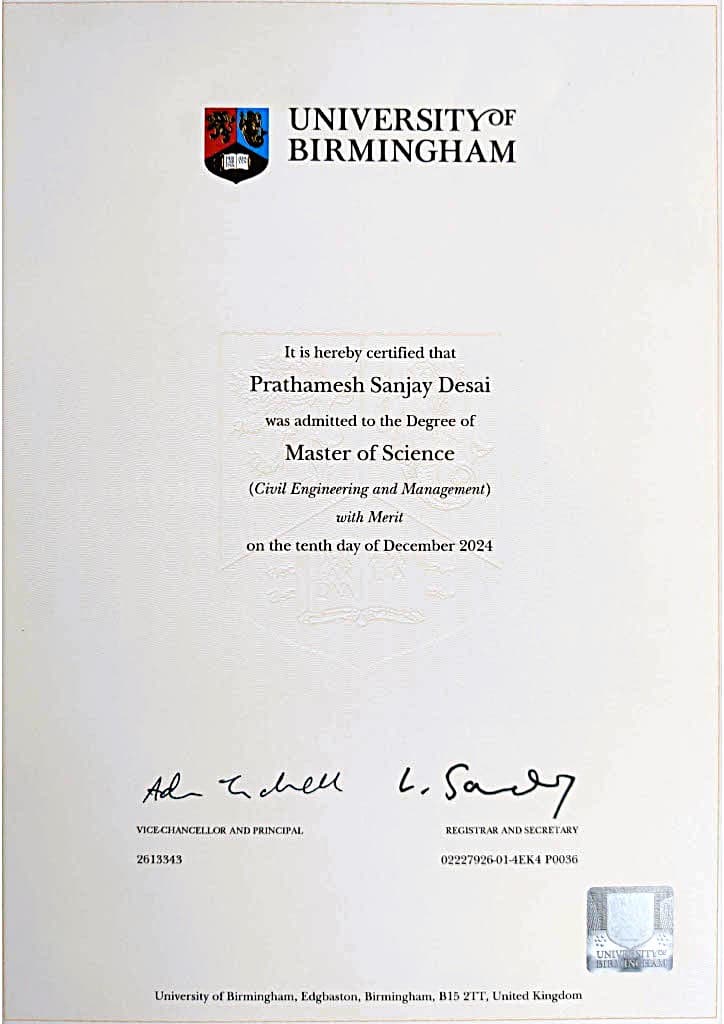 Prathamesh graduated from University of Birmingham