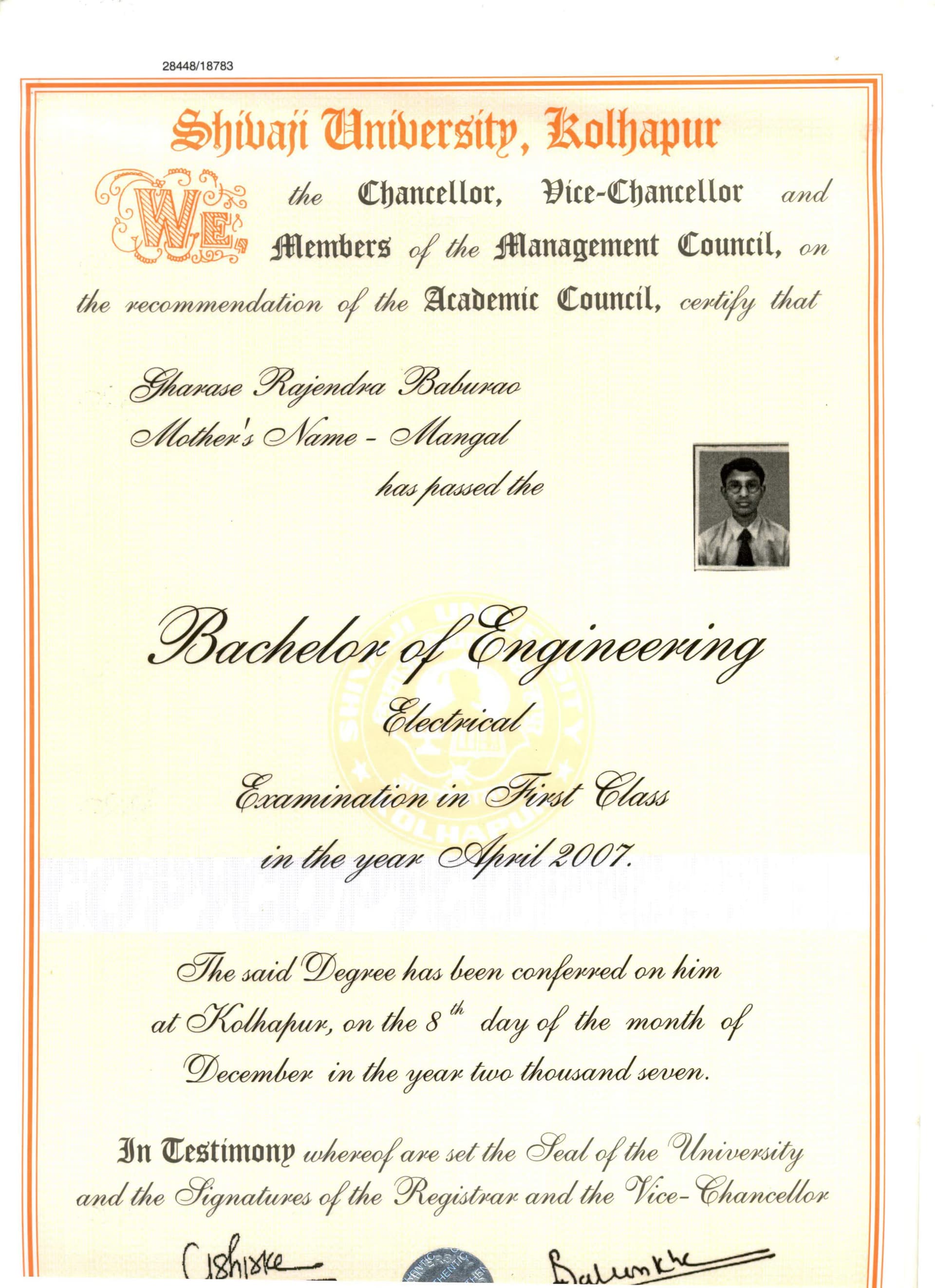 Er graduated from Indian Institute of Science, Bangalore