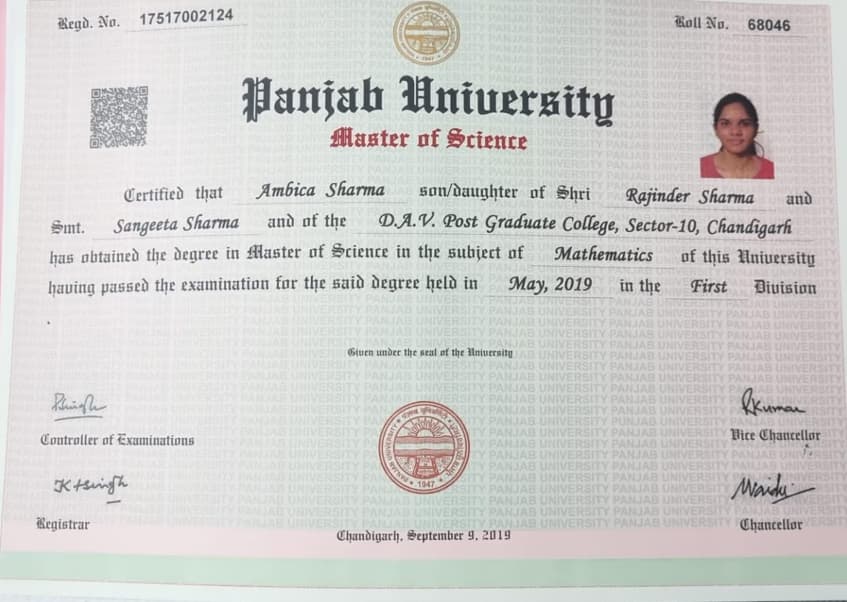 ambica graduated from DELHI UNIVERSITY